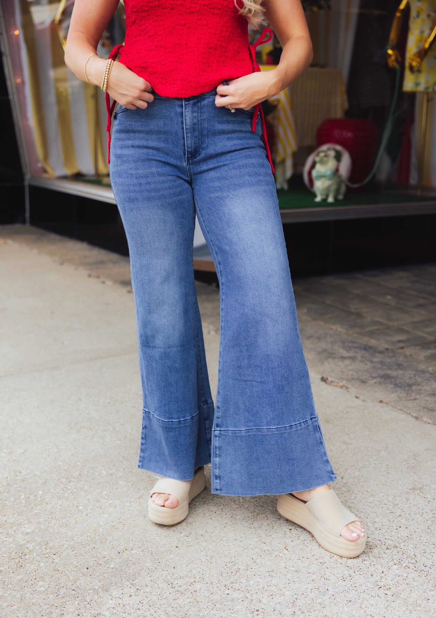 Denim Wide Leg Jeans